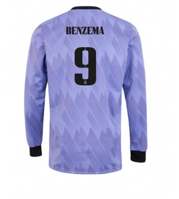 Real Madrid Karim Benzema #9 Bortatröja 2022-23 Långa ärmar